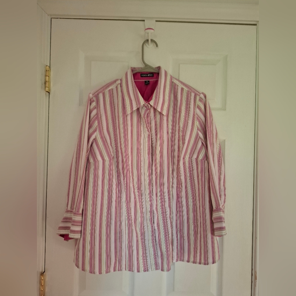 FASHION BUG Lightweight 3/4 Sleeve Women's Blouse Top Shirt Size 1X